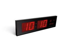 Perel muro, digital, negro, reloj rojo reloj