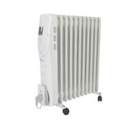 Perel radiador de aceite de 2500w con 11 elementos, 3 niveles de calor