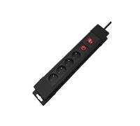 Perel regleta 4 tomas con interruptor, enchufes tipo e, cable 1.5 m, 1