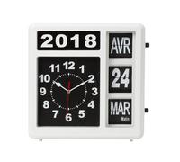 Perel reloj cuadrado con calendario de volteo, ideal para personas con