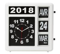 Perel Tools Reloj cuadrado con calendario de volteo