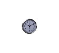 Perel Reloj de Pared 30 cm analógico silencioso con sincronización horaria DCF, Esfera Grande fácil de Leer, Marco de Aluminio Plateado, Ideal para salón Cocina Oficina o Sala de Espera