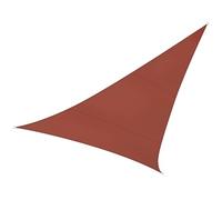 Perel Toldo Triangular 5x5x5m de poliéster Transpirable y Repelente al Agua para jardín y terraza, protección UV 90% Terracota
