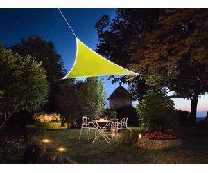Perel toldo vela triangular con 107 leds, poliester repelente al agua,