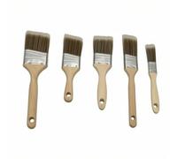 perfeclan Brochas de Pintura de Nylon Brocha Pincel Cepillo Set con Cerdas de Nylon y Metálica Mango de Madera Ergonómico Adecuado para Interiores Exteriores Muebles Manualidades