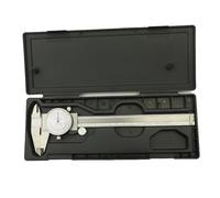 perfeclan Calibrador Vernier de Esfera Doble Calibrador Pie Medidor Carátula Combinada Fácil de Leer y Control Preciso Adecuado para Comprobación de Piezas Ajustes Finos Mantenimiento, 150MM