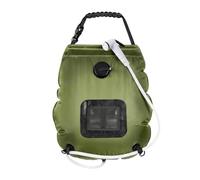 perfeclan Ducha de Exterior Ducha Solar Bolsa de Agua Ducha Portátil Depósito Colgante con y Kit Completo con Flujo Constante Calentamiento a 37°C Adecuada para, Verde Militar