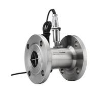 perfeclan Medidor de Flujo de Líquidos de Caudal Caudalímetro Medidor Digital de Inserción con Rotor Cabeza Cableada y Acero, DN50, Conexión Brida Señal Pulso NPN Flujo 4-40 M3/H Suministro DC12-24V