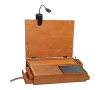 Perfeclan Mesa de Trabajo para Modelismo con Luz, Caja de Herramientas Portátil, Banco de Trabajo para Figuras de Acción Y Montaje de Modelos DIY.