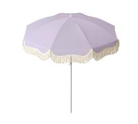 Perfeclan Patio con Flecos Sombrilla Jardín Exterior Toldo Semicírculo Cobertura para Sillas la Recubrimiento Negro Interior Acuado para Terraza Balcón Jardín Ocio al Libre, Morado Taro