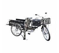 Perfeclan Réplica de Vintage Vehículo Miniatura Camión de Ruedas Figura Decorativa Adorno de Aleación con Estilo Nostálgico Adecuada para Escritorio Estantería Mueble de TV Recibidor Sala, Negro