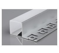 Perfil de aluminio de 2 m para montaje empotrado, sistema de canal con cubierta de vidrio lechoso para tiras LED, perfil H-12