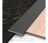 Perfil De Transición Plana,Tira De Moldura De Aluminio Para Borde De Piso, Moldura Metálica Resistente A Rayones Para Unir Huecos En El Piso(Negro,6cm)