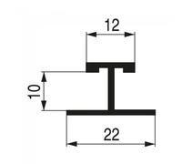 Perfil Japonesa H SP10 4M Blanco - Herrajes para Muebles