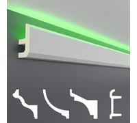 Perfiles de estuco HEXIM LED paquetes de ahorro - Iluminación indirecta con perfiles de techo de PU, luz y opacidad- (30m LED-13) fachadas de cala de luz blanca