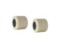 perfk 2 Piezas de Rodillos para transpaletas, diámetro 80 mm, Ancho 70 mm, Rodillo de Carga de Nailon/Rueda con rodamientos de Bolas, diámetro Interior de