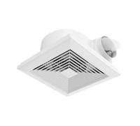 perfk Extractor de Aire para baño, ventilación para baño, portátil, Compacto, Cuadrado, eficiente, fácil instalación, silencioso, Ligero, Montaje en Techo, 8 Inch