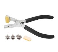 Perforador de agujeros para costura, alicate con punta plana y cincel de púa en acero inoxidable, herramienta perforadora de cuero con 3 agujas perforadoras y junta, para