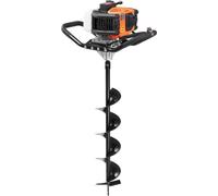 Perforadora para pozos de gas de 52 cc y 1450 W, con brocas de 6 y 10 pulgadas, y 3 varillas de extensión