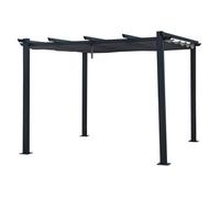 Pérgola independiente 3 × 3m CASSIS gris estructura de aluminio
