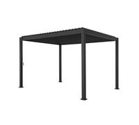 Pérgola bioclimática 3x4m de aluminio con lamas orientables, triomphe 3x4m, antracita, 400x300x250 cm