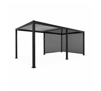 Pérgola bioclimática 3x6m + 2 toldos verticales de 3m, triomphe 3x6m + accesorios, antracita, 600x300x250 cm 300 cm