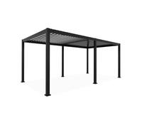 Pérgola bioclimática 3x6m de aluminio con lamas orientables, triomphe 3x6m, antracita, 600x50x350 cm 350 cm