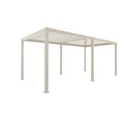 Pérgola bioclimática 3x6m de aluminio con lamas orientables, triomphe 3x6m, beige, 600x50x350 cm