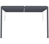 Habitat et Jardin Pérgola bioclimática adosada Windsor con led - 3 x 4 m - Antracita