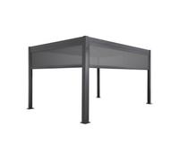Pérgola Bioclimática Aluminio Y Acero 3x4m Con Toldo De 3m + Toldo De