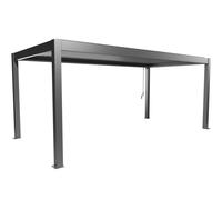 Pérgola bioclimática de acero biohort gris metalizado y lama gris claro de 608 x 312 x 264 cm manual