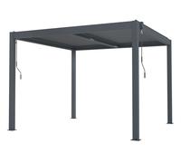 Pérgola bioclímatica G21 Austin de 3x3 metros, fabricada en aluminio color antracita