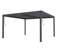 Pérgola bioclímatica G21 Austin de 4x4 metros, fabricada en aluminio color antracita