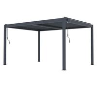 Pérgola bioclimática G21 Austin Premium de 4x3 metros, color antracita, fabricada en aluminio