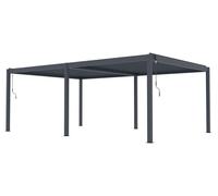 Pérgola bioclimática G21 Austin Premium de 6x4 metros, color antracita, fabricada en aluminio