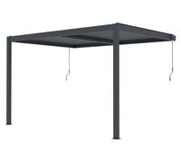 Pérgola bioclimática G21 Trenton de 4x3 metros, fabricada en aluminio color antracita