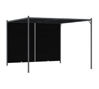 Pérgola De Jardín Con Tejado Retráctil Gris Antracita 3x3 M Vidaxl