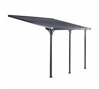 Pérgola de Pared Gardiun Elliot | Protege de la Lluvia | Aluminio y Policarbonato Anti UV | Pórticos Ajustables 619x305x272cm.