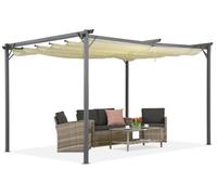 Pérgola de terraza La Palma 3x3 Garden Point beige