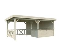 Pérgola estándar Lenna Set 310 (L x An: 628 x 340 cm, Madera, Natural)