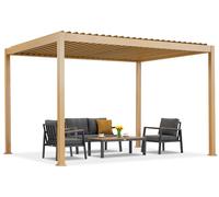 Pérgola independiente para terraza Lagos 3x4 woodlike Garden Point