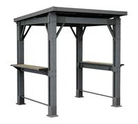 Pérgola para barbacoa Grill Gazebo (An x Pr: 247 x 200 cm, Antracita, Plástico)