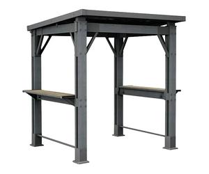 Pérgola para barbacoa Grill Gazebo (An x Pr: 247 x 200 cm, Antracita, Plástico)