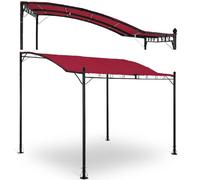 Pérgola para jardín – 2,6 x 3 x 2,5 m – Estructura independiente – Protección UV – Marco de acero – Color rojo