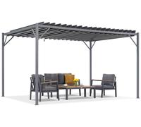 Pérgola para terraza antracita Tasos 3x6m Garden Point