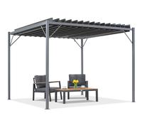Pérgola para terraza antracita Thasos 3x3 m Garden Point