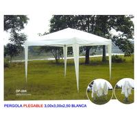 Pérgola plegable 3,0x3,0x2,5 m Verde/Blanca DP002