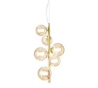 Suspensión Modern lámpara Perlage metal latón 6 Luces G9 15W 3000K