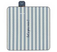 PERLETTI Manta Picnic Impermeable para Adultos - 200x200 cm - Manta Picnic Plegable y Compacta - Ideal para Camping Accesorios, Carpa Playa y Ocultacion Jardín Exterior - Estampado de Rayas