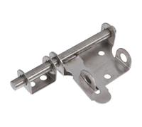 Perno de Barril de Puerta de Acero Inoxidable, Cerradura de Seguridad | Cerradura Persiana Metalica, para Ventanas y Puertas de Madera, Plata, Instalación Horizontal o Vertical